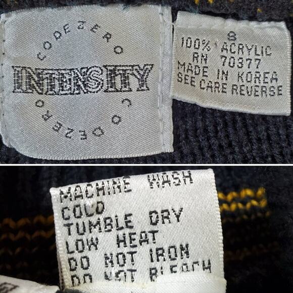 Code Zero Intensity double breasted acrylic cardigan, size 8, Retro, Grandpacore - Picture 6 of 7